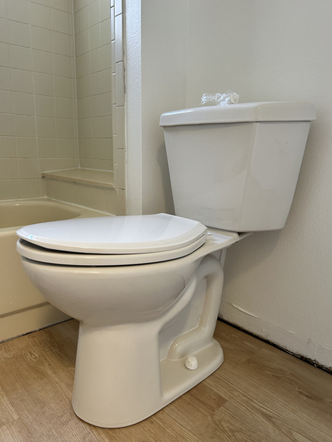 Bathroom After Flooring and New Toilet