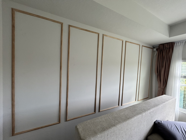 Accent Wall with Custom Trim Before