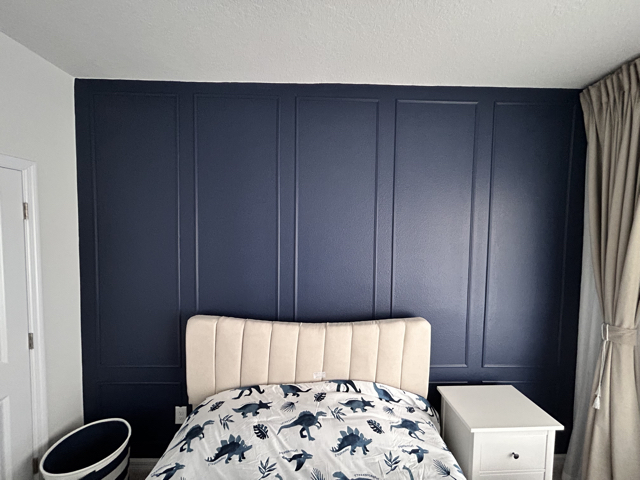 Accent Wall with Custom Trim After