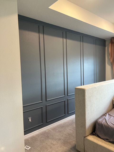 Accent Wall with Custom Trim After