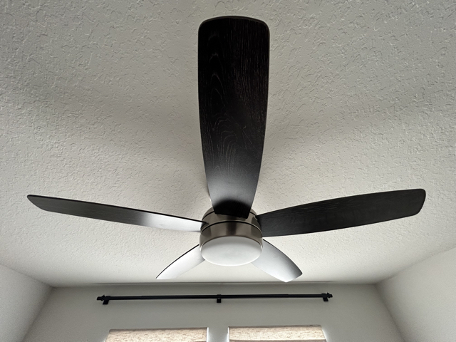 Ceiling Fan Install and Curtin Rod