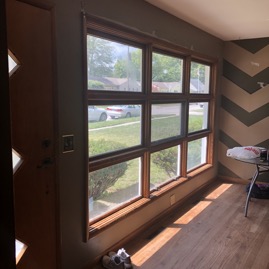 Bay window before paint