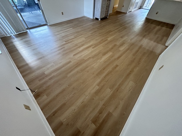 Living Room Before Vinyl Plank and Trim