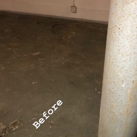 Basement Floor Before