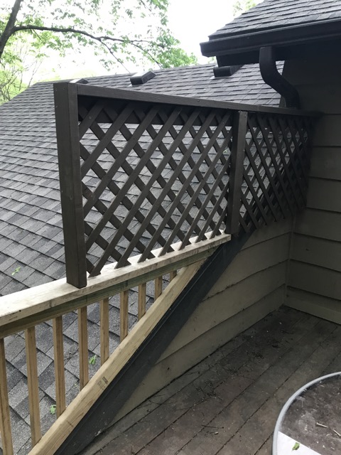 Decking Lattice To Prevent Dog From Getting On Roof