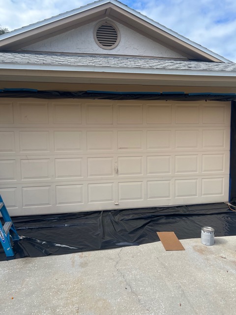 Garage Door Before Re-Paint 